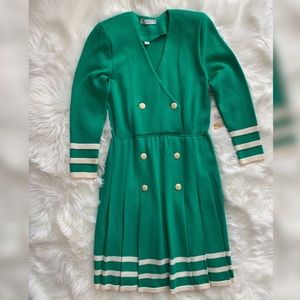 RARE Green St. John vintage long sleeve dress